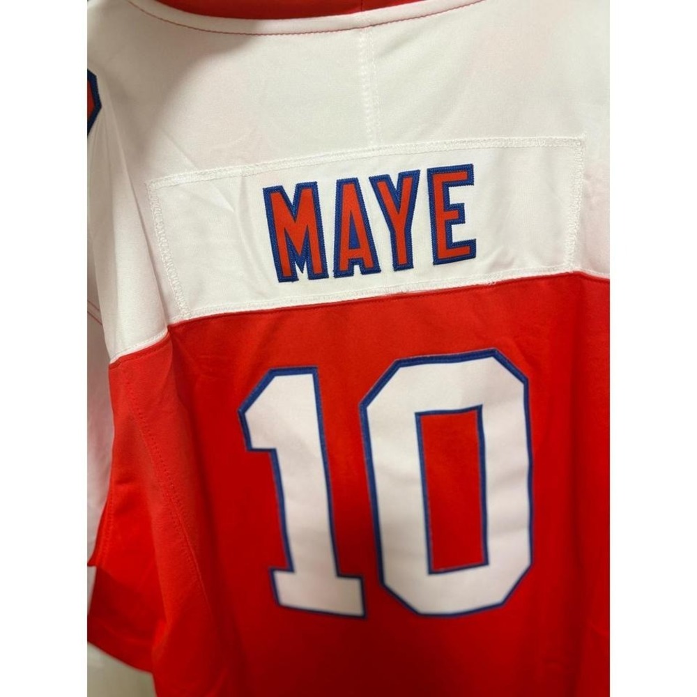 Nike New England Patriots Drake Maye 10 Jersey Super Bowl Patch Red Mens XXL - Picture 5 of 5